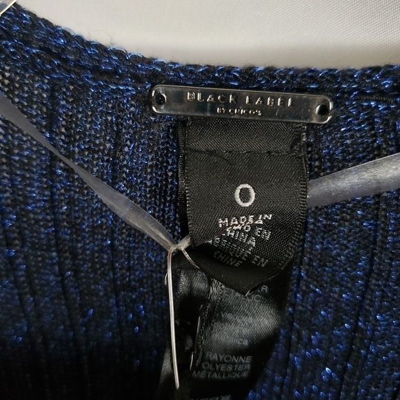 CHICO'S Black Label shimmer open front cardigan lightweight - Picture 6 of 7